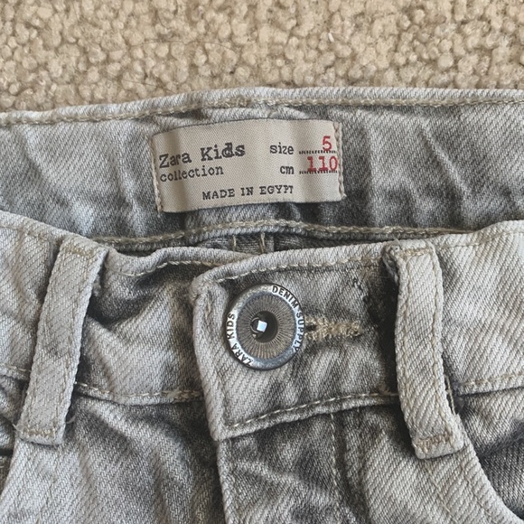 Zara Kids Grey Denim Shorts - Picture 2 of 4